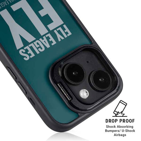NFL Philadelphia Eagles Team Motto iPhone 15 Plus Kickstand Case